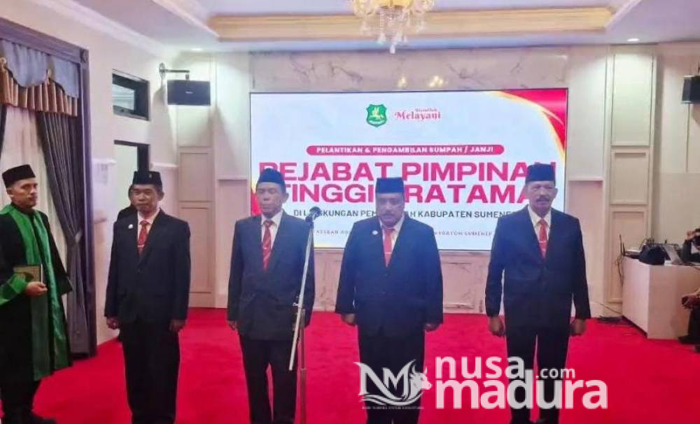 FOTO: Empat Pejabat Pimpinan Tinggi Pratama di lingkungan Pemkab Sumenep saat dilantik